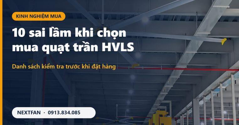 Quạt trần công nghiệp HVLS Nextfan trong nhà xưởng