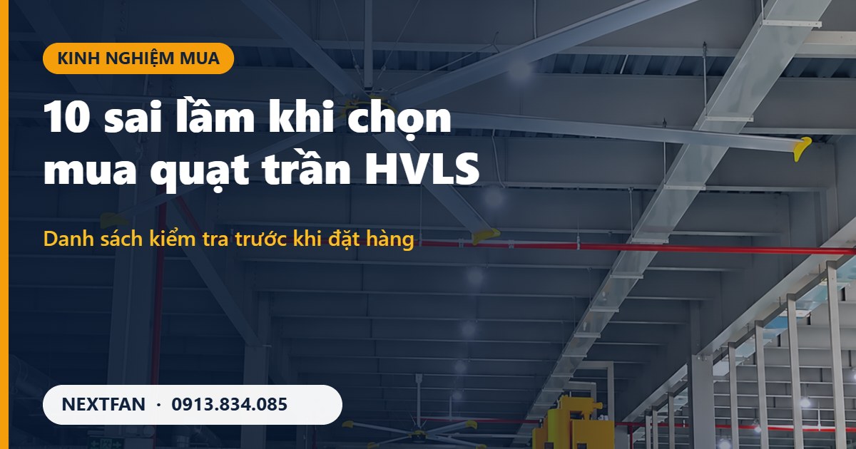 Quạt trần công nghiệp HVLS Nextfan trong nhà xưởng