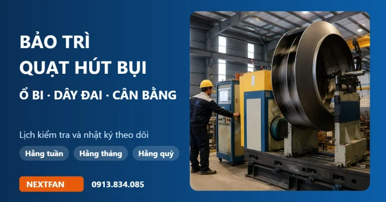 Bảo trì quạt hút bụi: ổ bi, dây đai, cân bằng động và lịch kiểm tra
