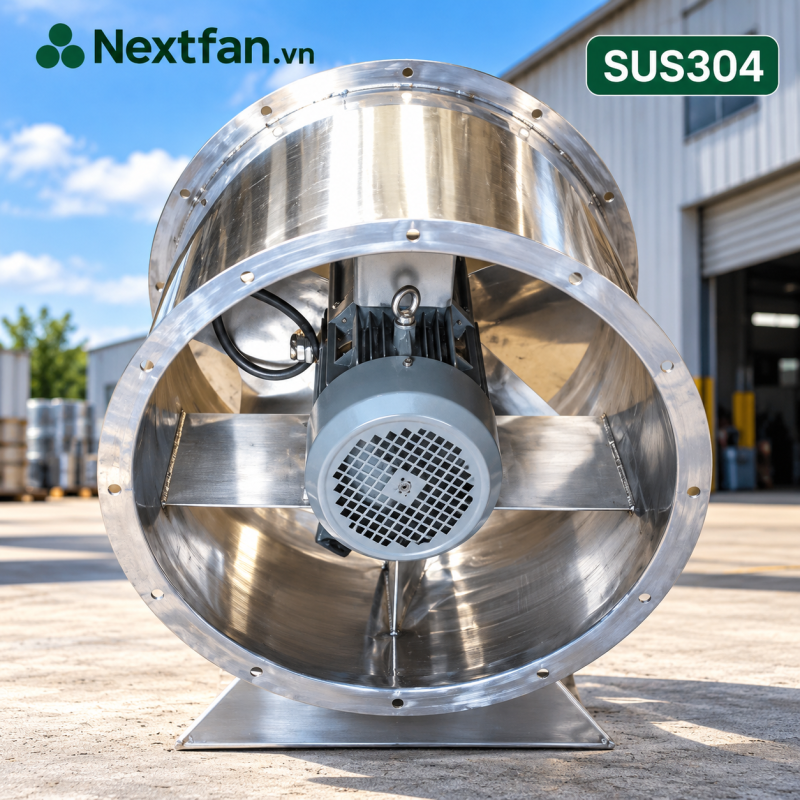 quạt hướng trục inox 304
