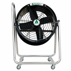 Quạt thông gió di động FA-C1 Nextfan: vỏ tròn sơn đen, lưới bảo vệ, khung ống có 4 bánh xe