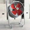 Quạt thông gió di động FG-C 1 Quạt thông gió di động FG-C Nextfan: vỏ tròn, cánh đỏ, lưới bảo vệ, khung ống có 4 bánh xe