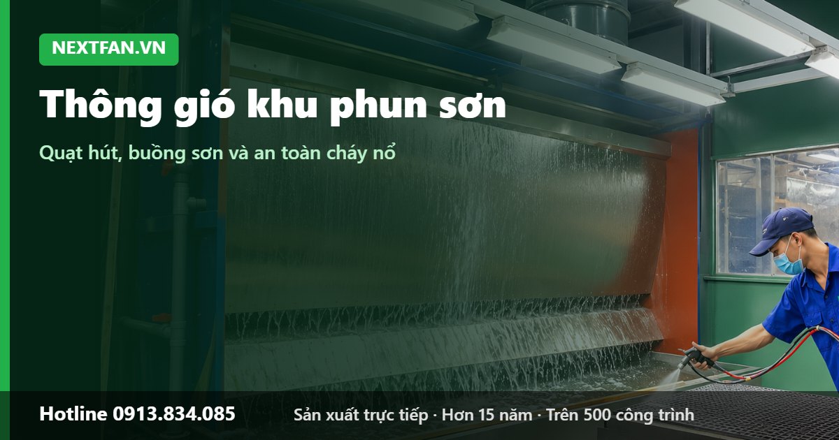 Thông gió khu phun sơn - Nextfan